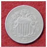 1866 Shield Nickel with Rays