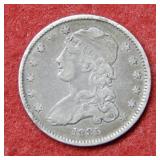 1835 Bust Silver Quarter