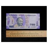 2018 India 100 Rupees Note