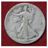 1921 S Walking Liberty Silver Half Dollar