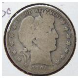 1901 O Barber Silver Half