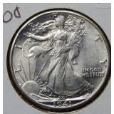 1941 Walking Liberty Silver Half Dollar Coin