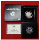 2011 US Army Proof Silver Dollar Coin