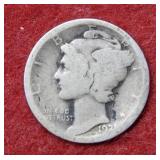 1921 Mercury Silver Dime