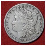 1904 S Morgan Silver Dollar Coin