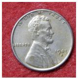 1943 D/D Steel Lincoln Wheat Cent - rare