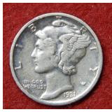 1931 S Mercury Silver Dime