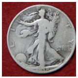 1938 D Walking Liberty Silver Half Dollar