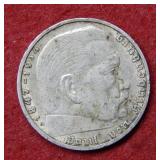 1937 Germany 2 Mark Silver Coin