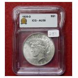 1926 D Peace Silver Dollar ICG AU58