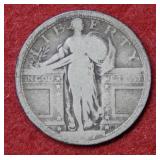 1917 Type I Standing Liberty Silver Quarter
