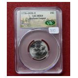 1776-2026 D Mayflower Compact Quarter CAC MS64