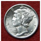 1939 D Mercury Silver Dime
