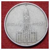 1934 German Silver 5 Mark Coin