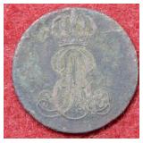 1841 One Pfenning Coin