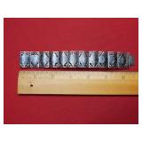 Sterling Silver Segmented Ladies Bracelet 34 grams
