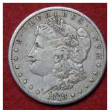 1878 CC Morgan Silver Dollar - damaged