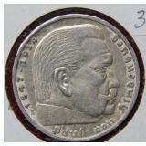 1939E Germany 5 Reichs Mark Coin