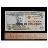 Mozambique 1000 Escudos Replacement Note - crisp