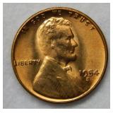 1954 S Lincoln Wheat Cent