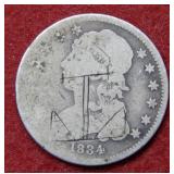 1834 Bust Silver Quarter - scratches