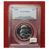 1958 Franklin Silver Half PCGS PR63