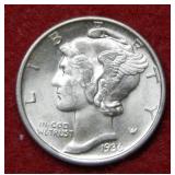 1936 D Mercury Silver Dime