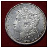 1878 8 Tail Feather Morgan Silver Dollar Coin