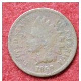 1869 Indian Head Cent - grainy