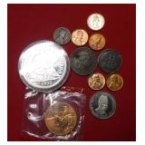Lot of Assorted Coins/Medals/Commemoratives