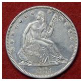 1871 Seated Liberty Silver Half Dollar
