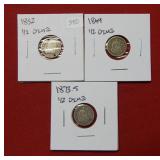 1832-1849-1873 S Half Dimes