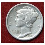 1917 Mercury Silver Dime