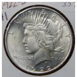 1922 D Peace Silver Dollar Coin