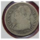1868 Italy - Papal States 10 Soldi
