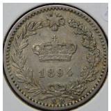 1894 KB Italy 20 Centesimi