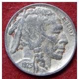 1925 D Buffalo Nickel - cleaned