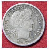 1902 Barber Silver Dime