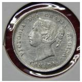 1885 Canada Silver Five Cent Coin