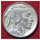 1919 Buffalo Nickel - cleaned