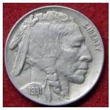 1931 S Buffalo Nickel