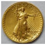 1907 US $20 Gold Coin - High Relief