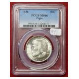 1936 Elgin Silver Comm Half PCGS MS66