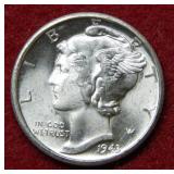 1943 S Mercury Silver Dime
