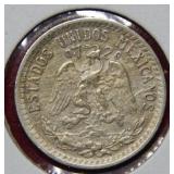 1939 Mexico 20 Centavos Coin
