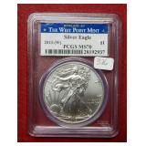 2013 (W) Silver Eagle 1oz PCGS MS70