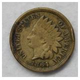 1864 Indian Head Cent - copper/nickel - rim nick