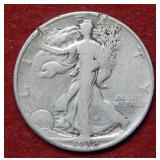 1938 D Walking Liberty Silver Half - damage