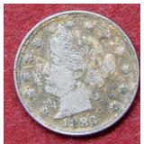 1883 Liberty Head Nickel with Cents