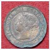 1898 H Canada Large Cent - brown
